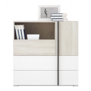 Komoda Remona 90 cm dub wilton bílá / bílá ideální komoda do dětského pokoje moderní design