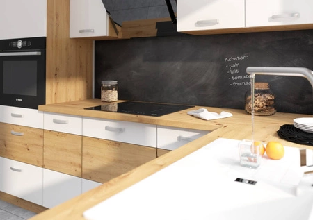 Sada kuchyňského nábytku Alpine 335 cm skříňky vypadají skvěle v klasických i moderních interiérech