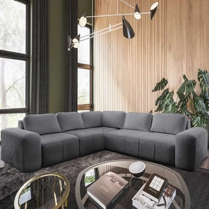 Rohová rozkládací pohovka s funkcí spaní Bovec III šedá levá mimořádně stylová rohová rozkládací pohovka ideální do prostorného obývacího pokoje