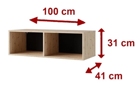 Nábytková sestava Apulia XXIV bílý lesk / dub zlatý mimořádně stylová nábytková sestava jednoduché jednotky hodící se do každého interiéru