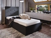 Čalouněná postel Bejar 90x200 černá s moderním čelem ideální do pokoje pro mladé nebo malé ložnice