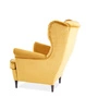 Křeslo Ushak Harry žlutý odolné proti natahování a poškrábání pohodlné při relaxaci