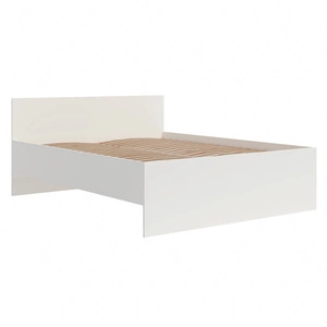 Postel Maxione 160x200 cm bílá ideální postel do ložnice pro milovníky minimalistického uspořádání vysoké pohodlné čelo