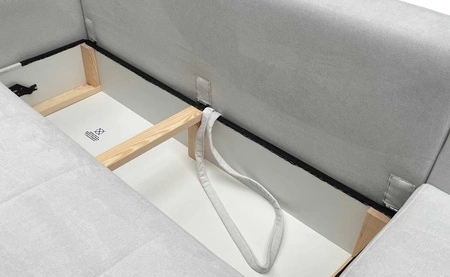 Rohová rozkládací pohovka s funkcí spaní Bovec III modrá pravá extrémně stylová rohová rozkládací pohovka ideální do prostorného obývacího pokoje