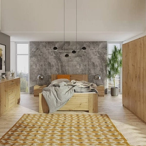 Ložnicová sestava Rico dub řemeslný nadčasový design ložnicová sestava nábytku z kvalitní laminované desky