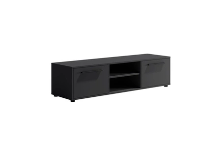RTV skříňka Maxione 150 cm černá jednoduchý design TV skříňka s policí minimalistický a univerzální design
