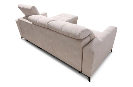 Rohová rozkládací pohovka s funkcí spaní Laredo hnědá pravý roh pohodlná a stylová rozkládací pohovka s kontejnerem na lůžkoviny