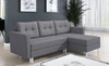 Rohová sedací souprava s funkcí spaní Telsze šedá univerzální elegantní rohová sedací souprava ve skandinávském tvaru velký prostor na lůžkoviny