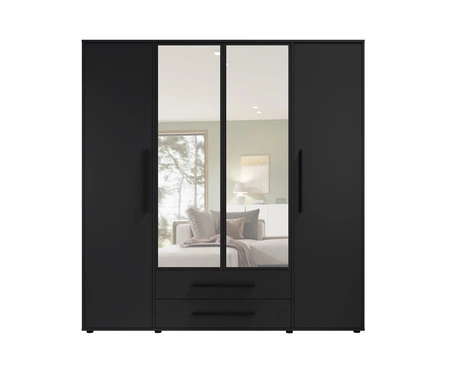 Ložnicová sestava Maxione černá elegantní a univerzální nábytek do ložnice vkusné černé úchytky kvalitní zpracování