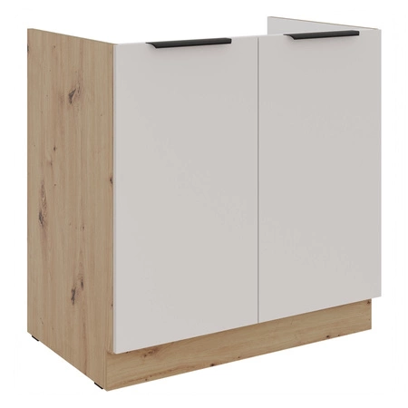 Sada kuchyňského nábytku Soela 260 cm elegantní kuchyňské skříňky v jemných a přírodních barvách úchyty s kovovými hranami