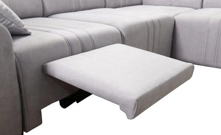 Rohová sedačka s funkcí spaní Castel III Lux hnědá levý roh mimořádně pohodlná rohová sedačka do obývacího pokoje s výsuvnou opěrkou nohou