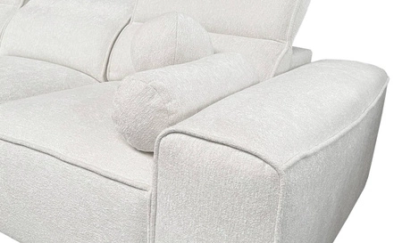 Rohová sedací souprava s funkcí spaní Viano XII světle hnědá levá rohová sedací souprava se zajímavým tvarem nastavitelné opěrky hlavy ozdobné polštáře