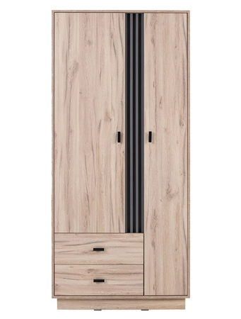 Šatní skříň Estan 90 cm dub světlý / antracit moderní design nábytku ideální do pokoje pro mladé a předsíně