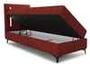 Kontinentální postel Norco 90x200 vínová Stylová postel s úložným boxem Osvětlení v čele postele dodává jedinečný nádech