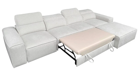 Rohová sedací souprava s funkcí spaní Viano XII zelená pravá Stylová rohová sedací souprava zajímavého tvaru s nastavitelnými opěrkami hlavy Dekorativní polštáře