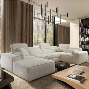 Rohová sedací souprava s funkcí spaní Viano IV krémová levotočivá designová rohová sedací souprava, která se skvěle hodí do moderních interiérů