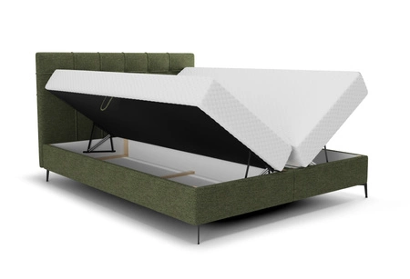 Kontinentální postel Irvine 160x200 zelená stylová postel s úložným prostorem na lůžkoviny pohodlné čelo potěší svým elegantním designem