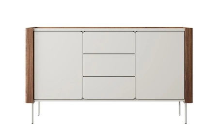 Stylová obývací stěna Tantuni ořech / béžová se zaoblenými předními hranami trendy barvy