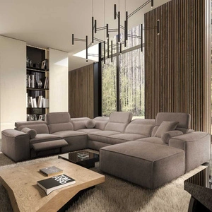 Rohová sedací souprava s funkcí spaní Viano VIII Lux světle hnědá rohová sedací souprava v pravém provedení s výsuvnou podnožkou nádoby na lůžkoviny