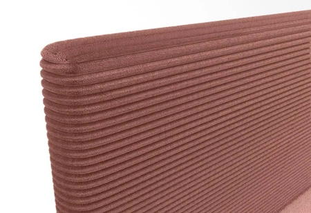 Kontinentální postel Totti 180x200 Indická růžová stylová postel s úložným prostorem trojrozměrná tkanina s výraznými pruhy