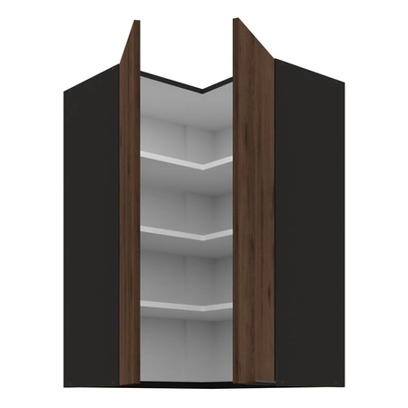 Brianza rohová kuchyňská nástěnná skříňka 60x60 GN-90 2F kovová hrana úchytka skříňka odolná proti vlhkosti a poškození