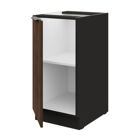 Černá / Brianza 260 cm sada kuchyňského nábytku kovové hrany úchytek skříňky vypadají skvěle v moderních interiérech