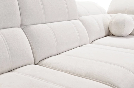 Rohová rozkládací pohovka s funkcí spaní Penejos VIII losos levá strana stylové rohové rozkládací pohovky z odolné tkaniny