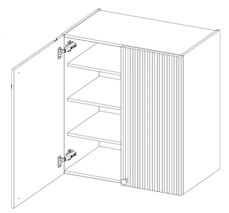 Závěsná kuchyňská skříňka Silver 80 G-72 2F skříň odolná proti páře vysoké teplotě a rozlité kapalině