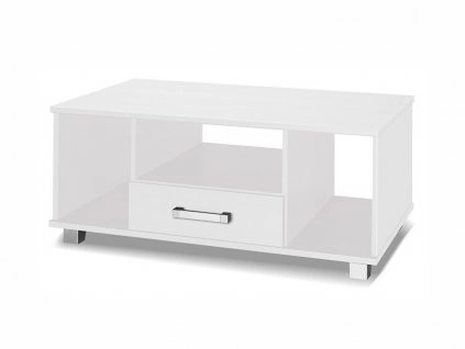 Konferenční stolek se zásuvkami Maximus 110 cm bílý moderní design hrana stolku je povrchově upravena speciální dýhou ABS