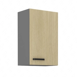 Kuchyňská nástěnná skříňka Chevron 45 G-72 1F s dekorativním dekorem rybí kosti odolná proti vlhkosti a poškození