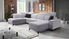 Kelly Sleek VI šedá jasanová pravá rohová sedačka s funkcí spaní moderní designová rohová sedačka do obývacího pokoje s nastavitelnými opěrkami hlavy