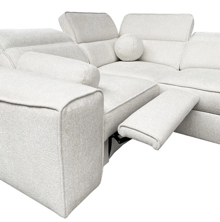 Rohová sedačka s funkcí spaní Viano IV Lux šedý jasan Pravá rohová sedačka s výsuvnou podnožkou Velký prostor na lůžkoviny