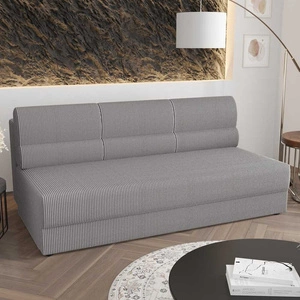 Fogu rozkládací pohovka šedá jasan jednoduchá forma pohovky v moderním designu manšestrové čalounění lůžkoviny kontejnery na lůžkoviny