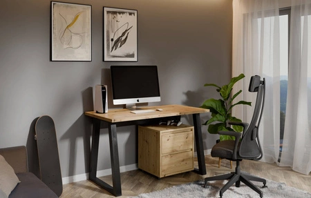 Maxi Figate dubový řemeslný stolní vozík univerzální a praktický podstavec se zásuvkami do kanceláře nebo domácnosti