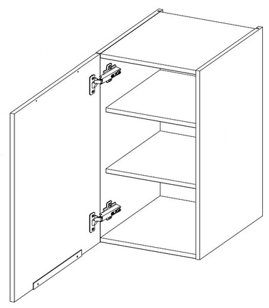 Černá / Brianza 260 cm sada kuchyňského nábytku kovové hrany úchytek skříňky vypadají skvěle v moderních interiérech
