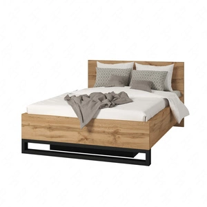 Postel Halle S 140x200 s úložným prostorem na lůžkoviny dub wotan stylový design ideální postel do ložnice vysoká kvalita zpracování