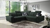 Rohová sedací souprava s funkcí spaní Buffalo III zelená levá pohodlná rohová sedací souprava s estetickou povrchovou úpravou s kontejnery na lůžkoviny