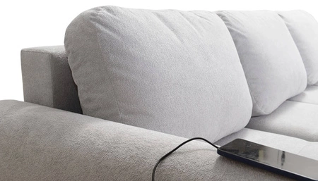 Rohová sedací souprava s funkcí spaní Gentle zelená levá strana Stylová designová rohová sedací souprava vyznačující se zaoblenými tvary