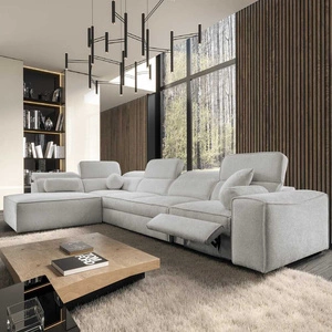 Rohová sedací souprava s funkcí spaní Viano XI Lux šedý jasan Levé provedení rohové sedací soupravy s výsuvnou podnožkou a úložným prostorem na lůžkoviny