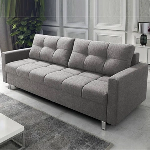 Pohovka s funkcí spaní Bilbao šedá moderní design a široká funkční tkanina s charakteristickým smyčkovým povrchem