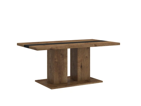 Konferenční stolek Salem dub lefkas / černý moderní designový nábytek odolný proti polití horní desky