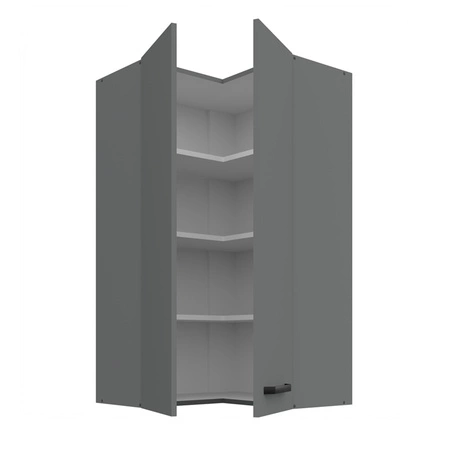 Rohová kuchyňská nástěnná skříňka Verdi 60x60 GN-108 2F skříňka odolná proti vlhkosti a poškození kovová úchytka