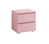Noční stolek se zásuvkami Simple pudrově růžový funkční kus nábytku do dětského pokoje jednoduchý design