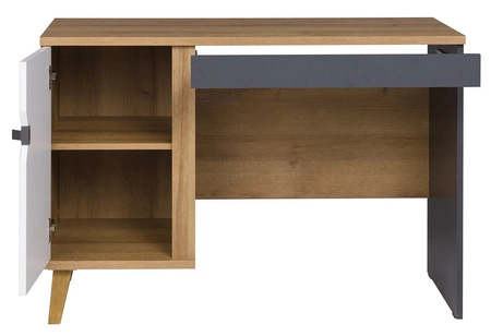 Nábytková sestava Memone zlatý dub / bílá / grafit moderní designová stylová sestava nábytku do pokoje pro mládež ve skandinávském stylu