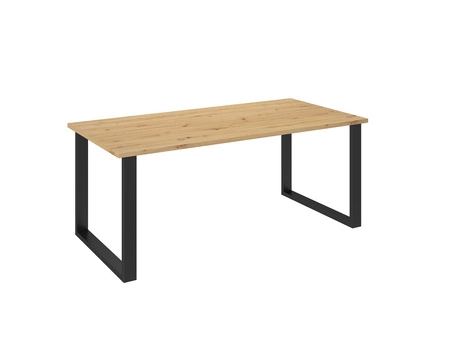Stůl Taunton 185x90 cm dub artisan / černý jednoduchý tvar nábytku obohacený o stylové černé nohy v loftovém stylu odolné proti rozlití desky