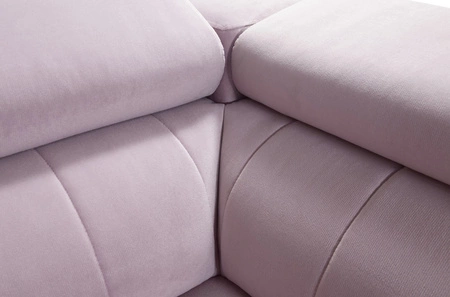 Nausa VI rohová sedací souprava s funkcí spaní láhev zelená levá strana stylová rohová sedací souprava s pohodlnou povrchovou úpravou měkká sametová tkanina