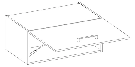 Závěsná kuchyňská skříňka Vento 80 GU-36 1F odolná vůči páře, teplu a rozlitým tekutinám