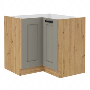 Linosa 90x90 DN 2F BB rohová kuchyňská skříňka odolná vůči páře, vysoké teplotě a rozlitým tekutinám