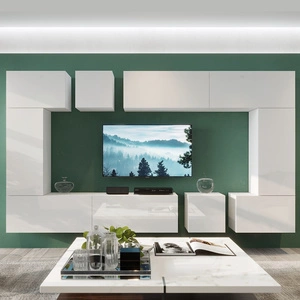 Nástěnná skříňka Larisa bílá / bílý lesk Výjimečně stylová nástěnná skříňka Larisa bílá / bílý lesk Jednoduché kousky, které se hodí do každého interiéru