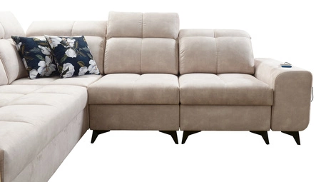 Rohová sedací souprava s funkcí spaní Buffalo III grafitový pravý roh pohodlná s estetickou povrchovou úpravou s kontejnery na lůžkoviny